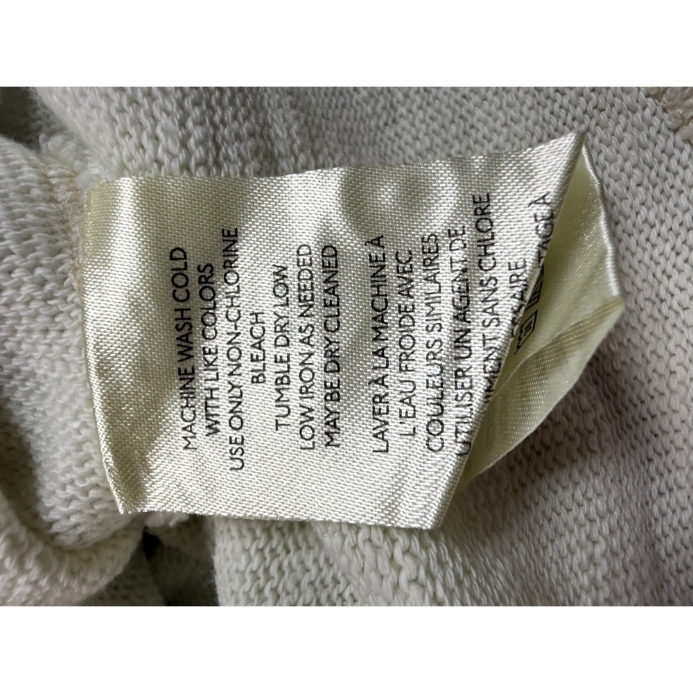 We The Free People Cream Long Sleeve Button Up Top Bohemian Relaxed Fit - Picture 10 of 11